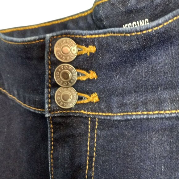 Torrid Size 24T Jegging Womens Super Soft Dark Wash Denim Blue Stretch - Picture 4 of 11